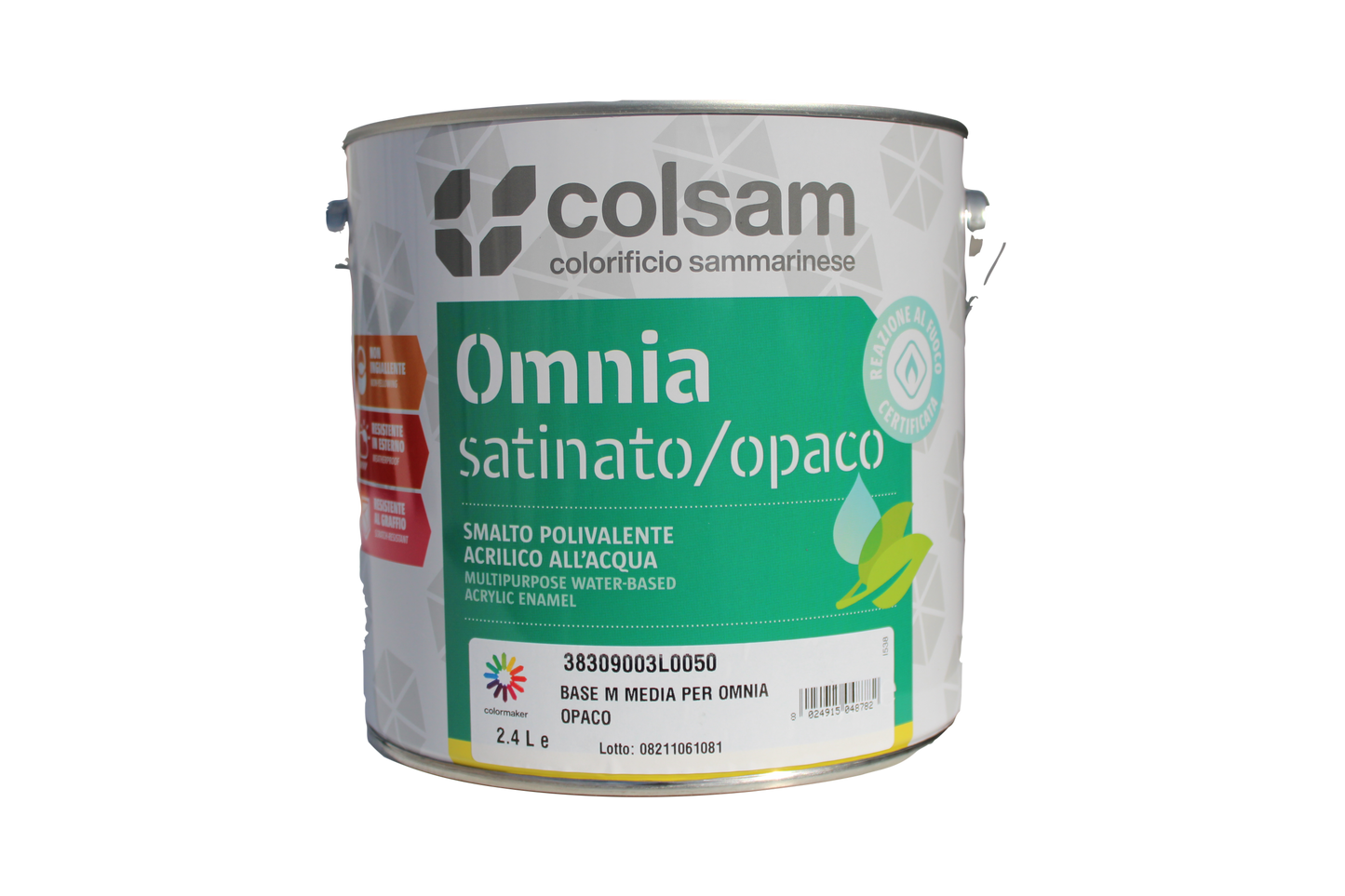 SAMMARINESE OMNIA SATINATO - smalto polivalente opaco acrilico all'acqua 12.49 Centro Vernice