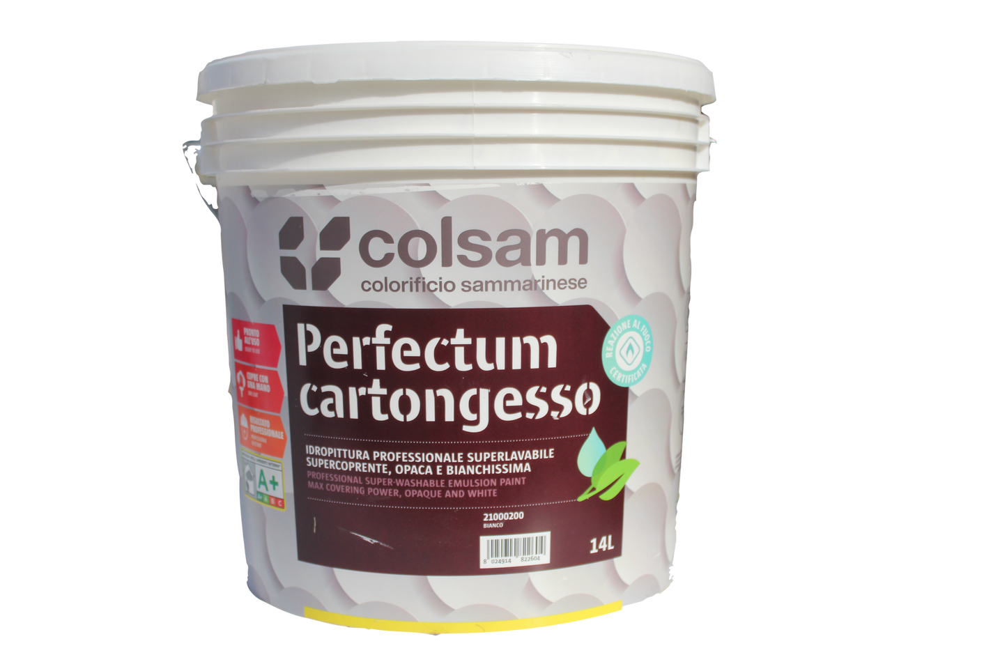 SAMMARINESE PERFECTUM CARTONGESSO - Pittura superlavabile, supercoprente, opaca e bianchissima 81.29 Centro Vernice