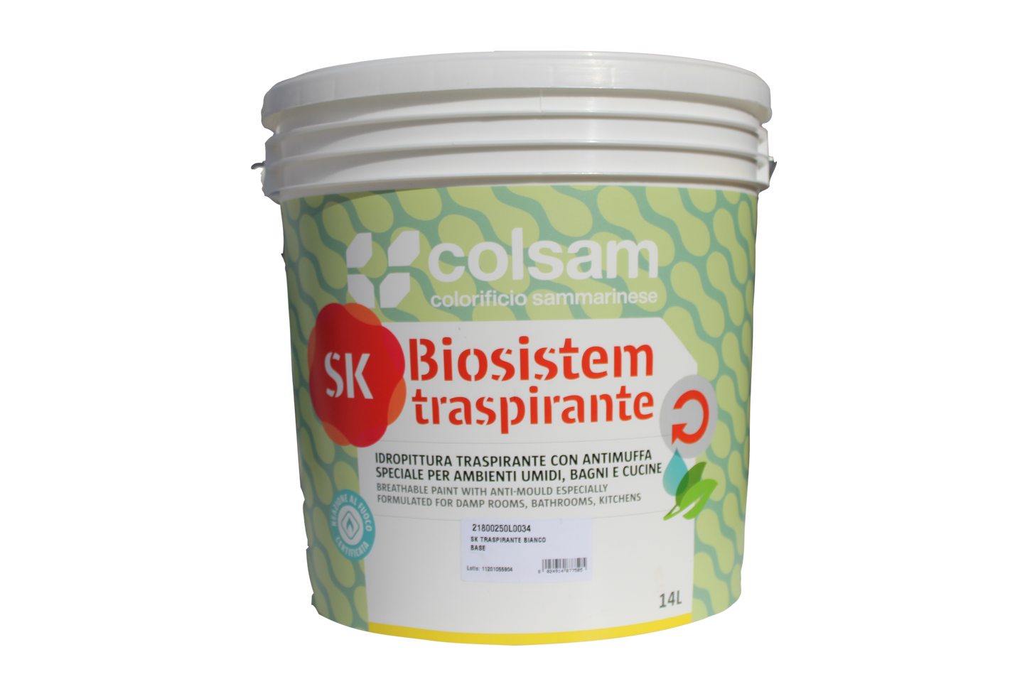 SAMMARINESE BIOSISTEM SK TRASPIRANTE - Idropittura antimuffa traspirante per interno 43.99 Centro Vernice